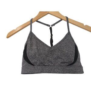 Infinitely Strong Sports Bra Womens Small Heathered Black‎ Padded T-Back